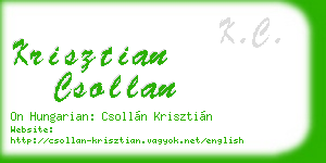 krisztian csollan business card